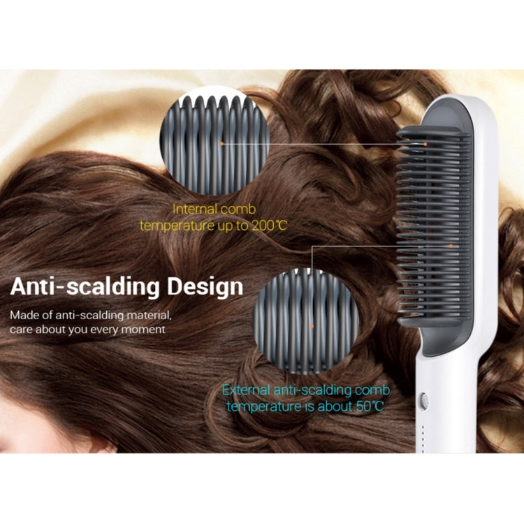 K-SKIN KD380 Lisseur Brosse Électrique Peigne Bigoudi Chauffage Céramique PTC, Prise UK (Noir)