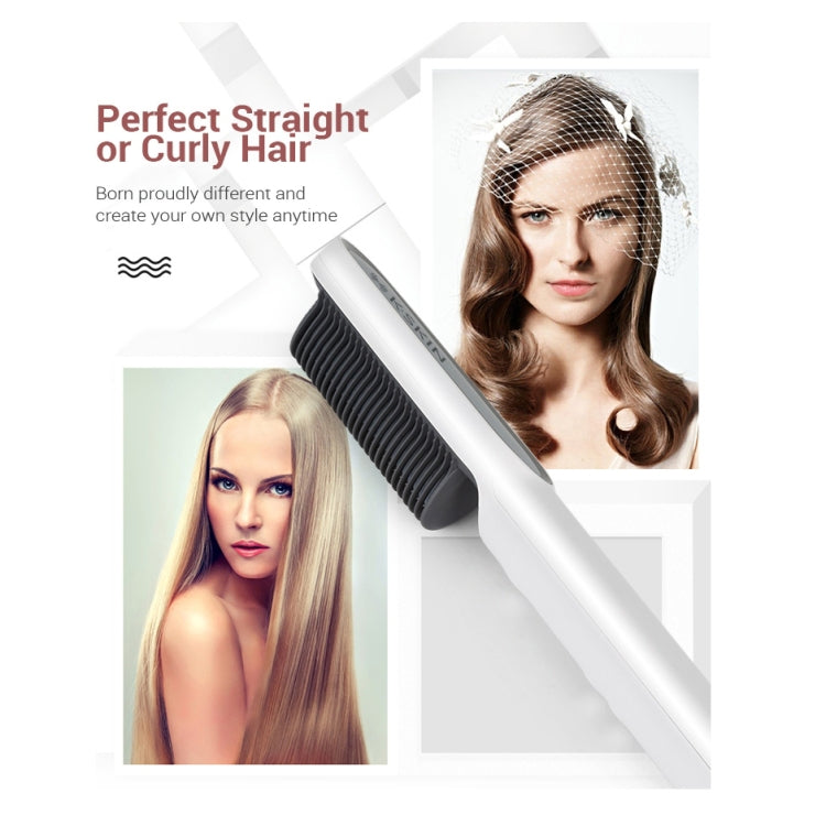 K-SKIN KD380 Lisseur Brosse Électrique Peigne Bigoudi Chauffage Céramique PTC, Prise UK (Noir)
