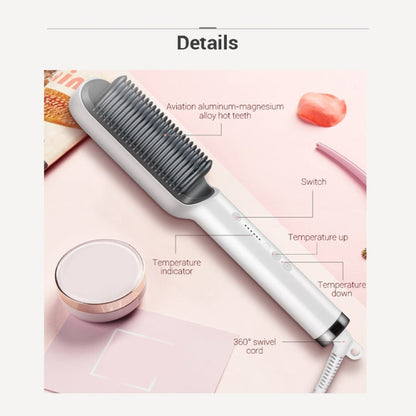 K-SKIN KD380 Lisseur Brosse Électrique Peigne Bigoudi Chauffage Céramique PTC, Prise UK (Noir)