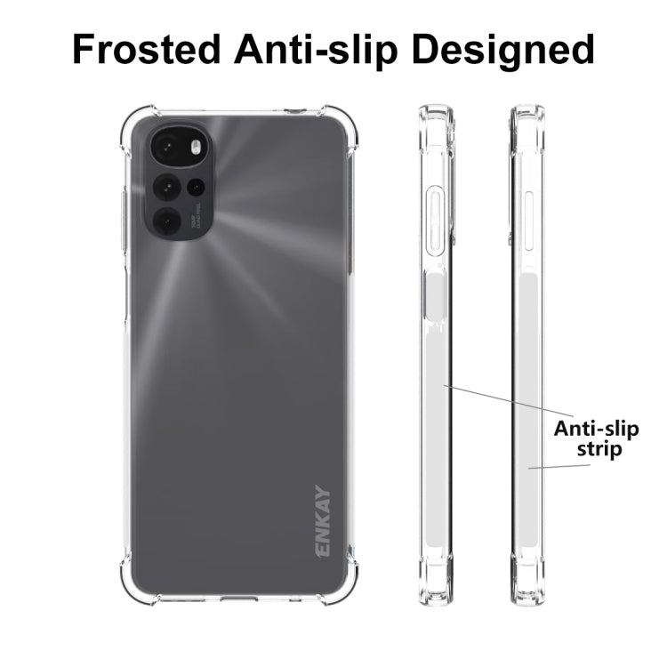 For Motorola Moto G22 4G ENKAY Clear TPU Shockproof Case