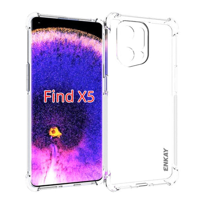 For OPPO Find X5 ENKAY Clear TPU Shockproof Case Soft Anti-slip Cover