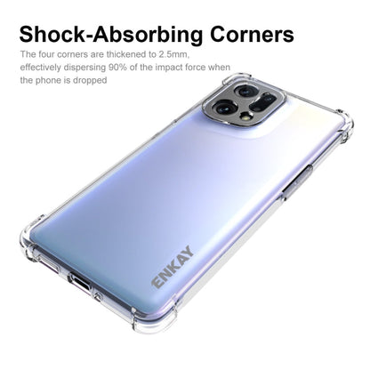 For OPPO Find X5 ENKAY Clear TPU Shockproof Case Soft Anti-slip Cover