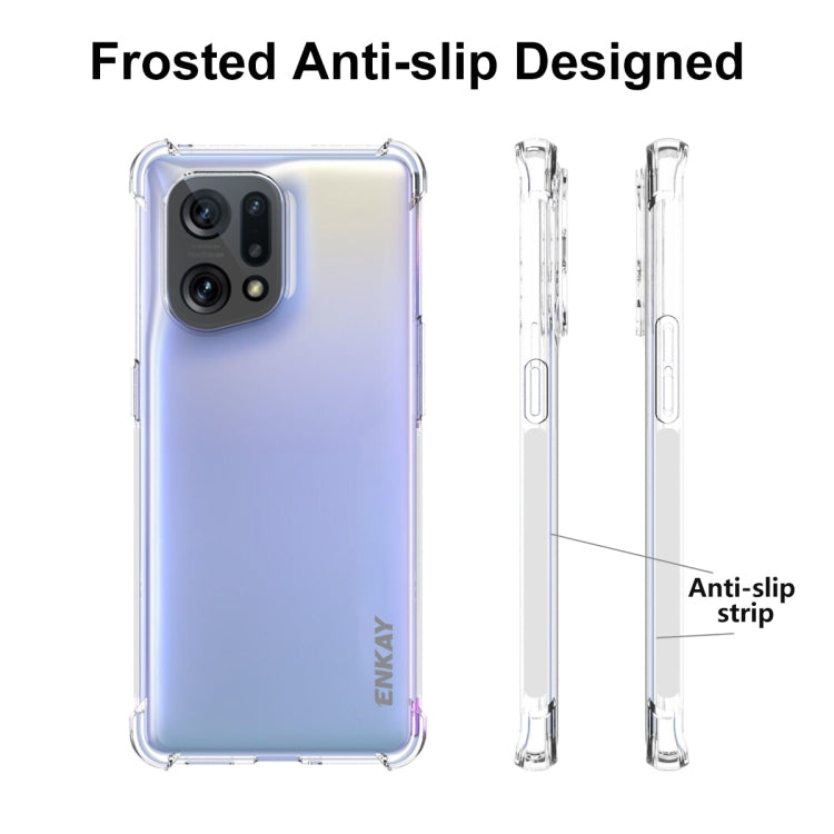 For OPPO Find X5 ENKAY Clear TPU Shockproof Case Soft Anti-slip Cover