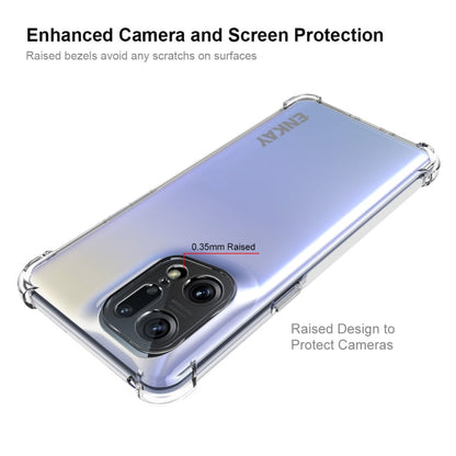 For OPPO Find X5 Pro ENKAY Clear TPU Shockproof Case Soft Anti-slip Cover
