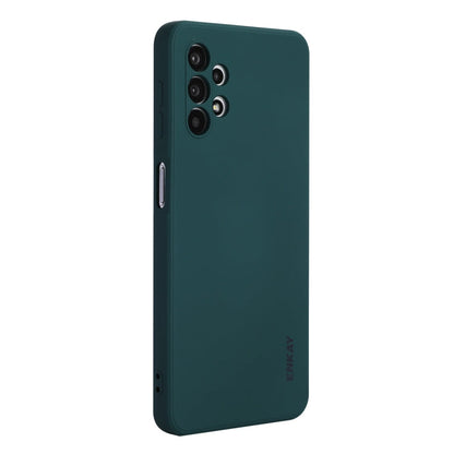 For Samsung Galaxy A32 5G ENKAY Liquid Silicone Soft Shockproof Phone Case(Dark Green)