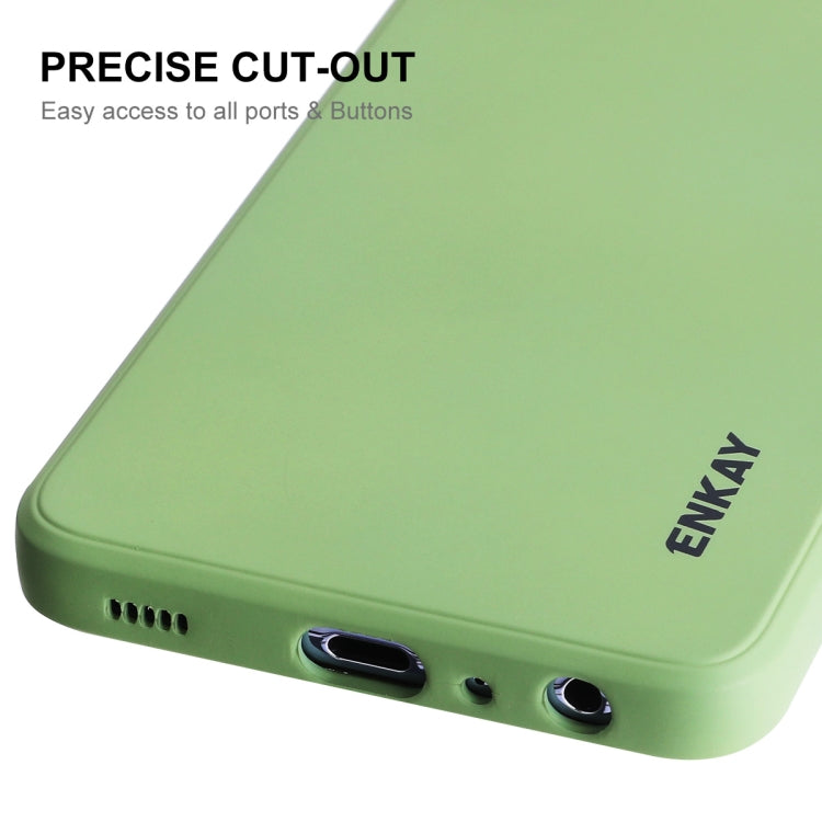 For Samsung Galaxy A52 5G ENKAY Liquid Silicone Soft Shockproof Phone Case(Light Green)