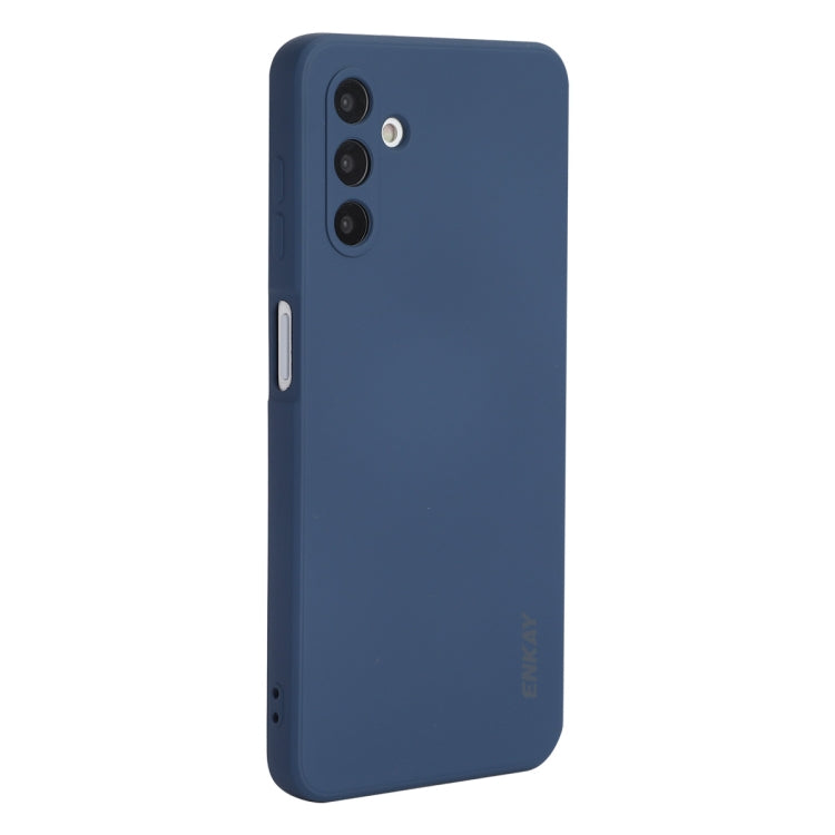 For Samsung Galaxy A13 5G ENKAY Liquid Silicone Soft Shockproof Phone Case(Dark Blue)