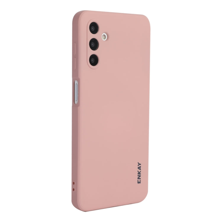 For Samsung Galaxy A13 5G ENKAY Liquid Silicone Soft Shockproof Phone Case(Pink)