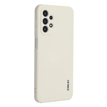 For Samsung Galaxy A23 ENKAY Liquid Silicone Soft Shockproof Phone Case(Beige)