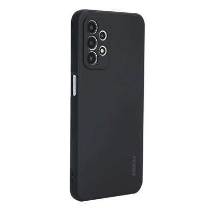 For Samsung Galaxy A23 ENKAY Liquid Silicone Soft Shockproof Phone Case(Black)