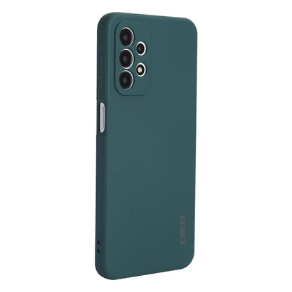 For Samsung Galaxy A23 ENKAY Liquid Silicone Soft Shockproof Phone Case(Dark Green)