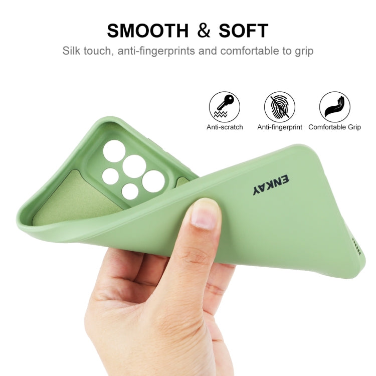 For Samsung Galaxy A23 ENKAY Liquid Silicone Soft Shockproof Phone Case(Dark Green)