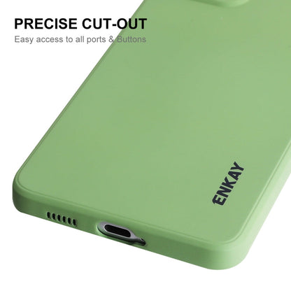 Pour Samsung Galaxy A53 5G ENKAY Coque de Téléphone Souple Antichoc en Silicone Liquide (Vert Clair)
