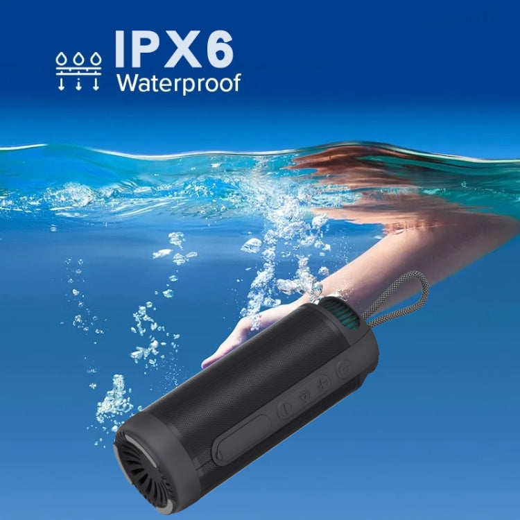 NewRixing NR9015 14W Portable IPX6 Waterproof TWS Stereo Bluetooth Speaker(Black)