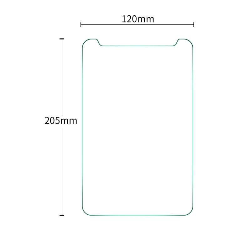 2 PCS ENKAY 205 x 120mm Universal 8.0 inch 0.3mm Explosion-proof Tempered Glass Film