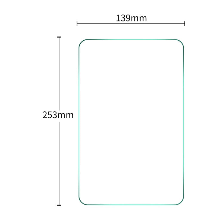 2 PCS ENKAY 253 x 139mm Universal 10 inch 0.3mm Explosion-proof Tempered Glass Film