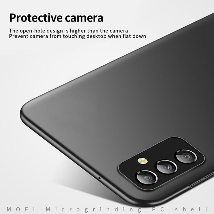 Pour Samsung Galaxy M52 5G Coque Rigide Ultra-fine Givrée MOFI en PC (Rouge)