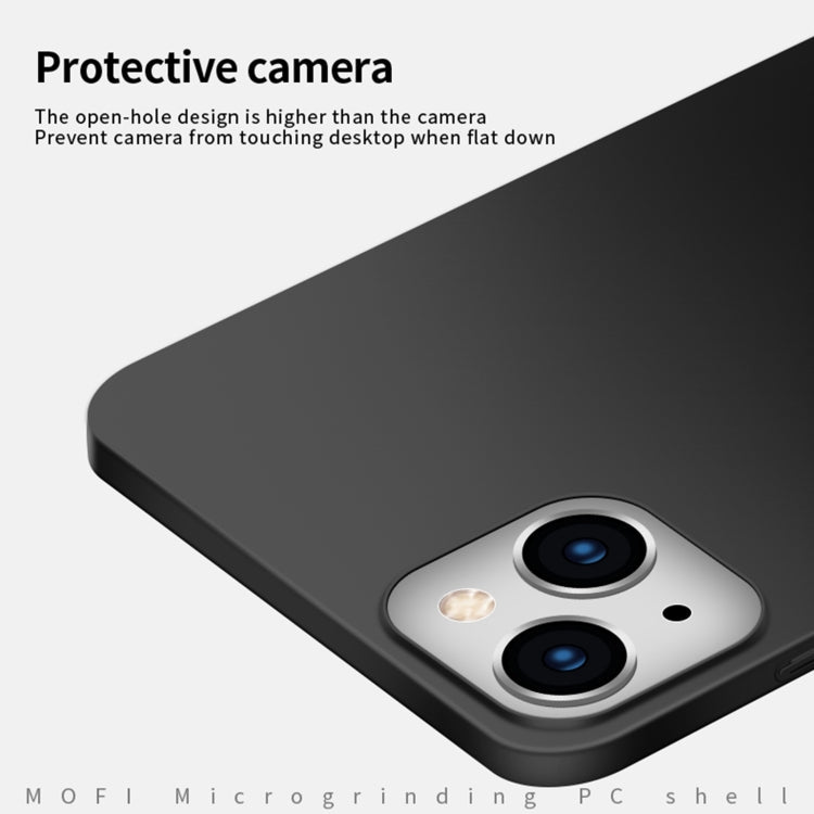 For iPhone 14 Plus MOFI Frosted PC Ultra-thin Hard Case  (Black)