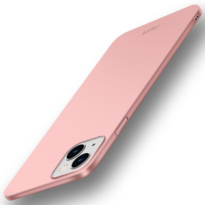 For iPhone 14 Plus MOFI Frosted PC Ultra-thin Hard Case  (Rose Gold)