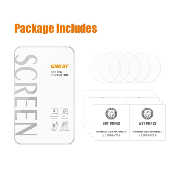 5 PCS For Samsung Galaxy Watch5 40mm ENKAY 0.2mm 9H Tempered Glass Screen Protector Watch Film