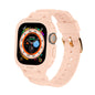 For Apple Watch Ultra 3 / 2 / 1 49mm JUNSUNMAY Integrated TPU Case Adjustable Elastic Watch Band(Pink)