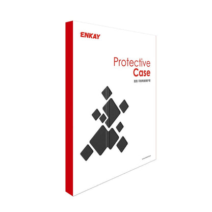 For iPad 2025 / 2022 ENKAY Tri-fold Custer Texture Leather Stand Smart Case(Black)