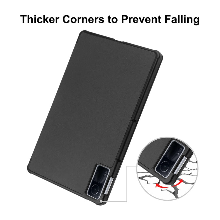 For Xiaomi Redmi Pad 10.61 inch ENKAY Tri-fold Custer Texture Leather Stand Smart Case(Black)