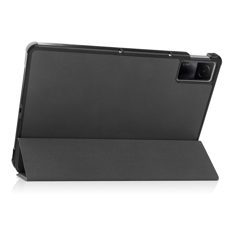 For Xiaomi Redmi Pad 10.61 inch ENKAY Tri-fold Custer Texture Leather Stand Smart Case(Black)