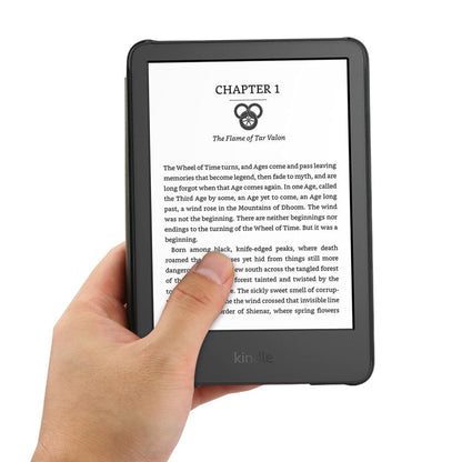Pour Amazon Kindle 2022 Gen11 ENKAY Étui intelligent en cuir texturé Custer (bleu foncé)
