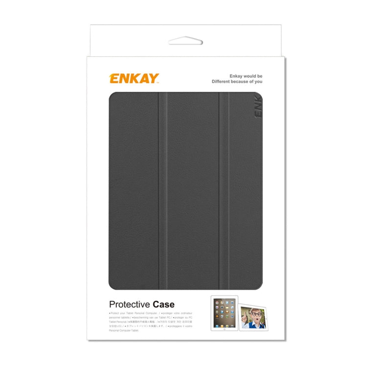 Pour Amazon Kindle 2022 Gen11 ENKAY Étui intelligent en cuir texturé Custer (bleu foncé)