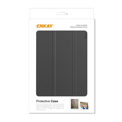 Pour Amazon Kindle 2022 Gen11 ENKAY Étui intelligent en cuir texturé Custer (bleu foncé)