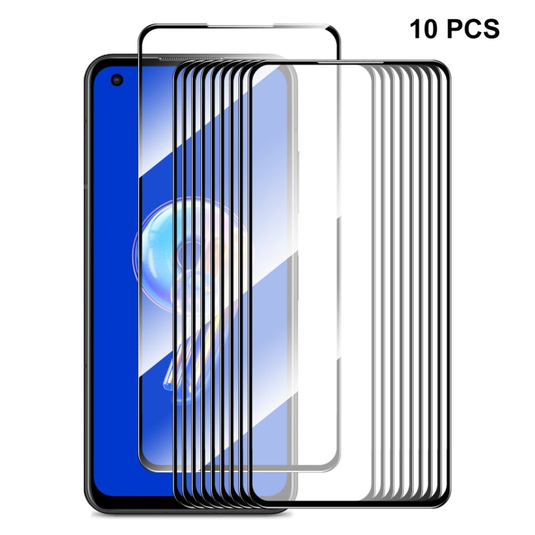 For Asus Zenfone 9 10pcs ENKAY Full Glue 0.26mm 9H 2.5D Tempered Glass Full Film