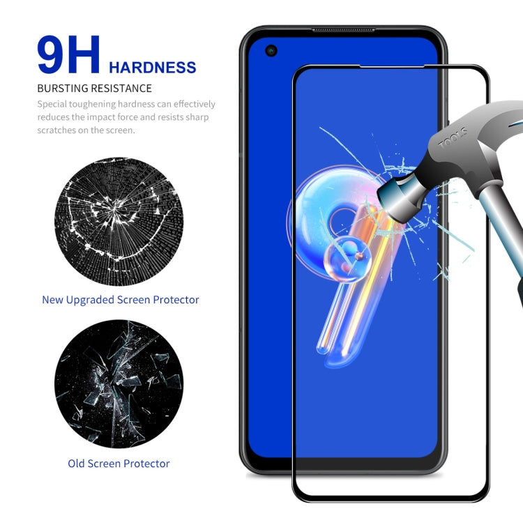 For Asus Zenfone 9 10pcs ENKAY Full Glue 0.26mm 9H 2.5D Tempered Glass Full Film