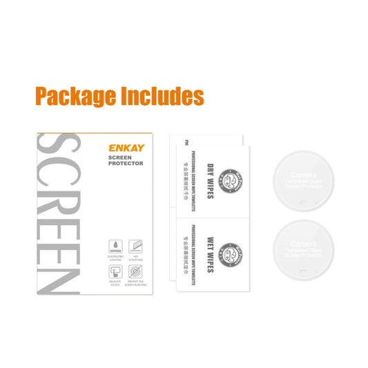 Pour Honor Magic5 Pro 2 pcs ENKAY Hat-Prince Film en Verre Trempé pour Objectif de Caméra Arrière 0.2mm 9H