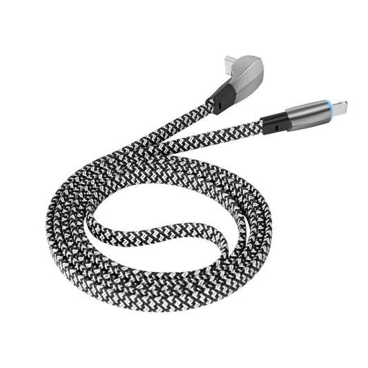 Câble tressé de données à charge rapide ENKAY Hat-Prince 30W USB C / Type-C vers 8 broches 3A, Longueur : 2 m