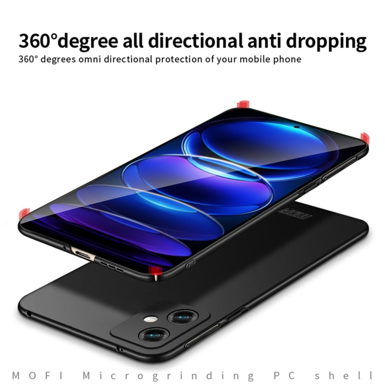 For Xiaomi Redmi Note 12 China MOFI Micro Frosted PC Ultra-thin Hard Case(Red)