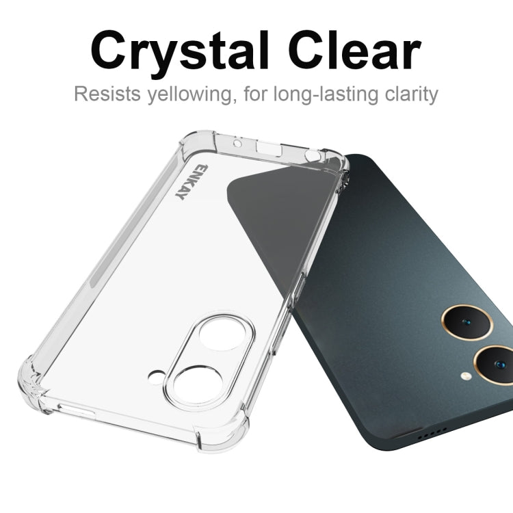 For vivo Y03 4G ENKAY Hat-Prince Transparent TPU Shockproof Phone Case