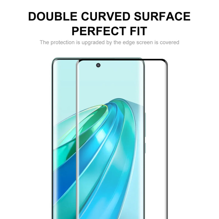 For Honor X9A / Magic5 Lite ENKAY 0.26mm 3D Hot Bending Tempered Glass Full Film with Lens Film