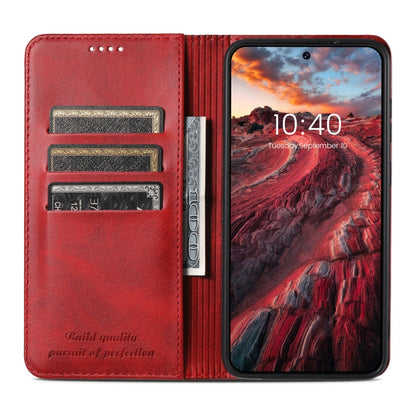 For Samsung Galaxy S23+ 5G Suteni Calf Texture Horizontal Flip Leather Phone Case(Red)