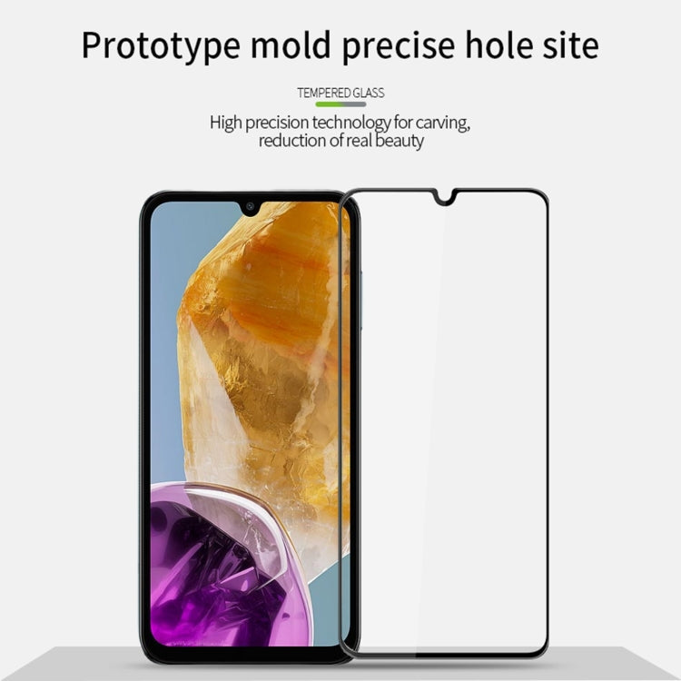 For Samsung Galaxy M15 / F15 MOFI 9H 3D Explosion-proof Curved Screen Tempered Glass Film(Black)
