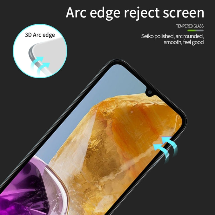 For Samsung Galaxy M15 / F15 MOFI 9H 3D Explosion-proof Curved Screen Tempered Glass Film(Black)