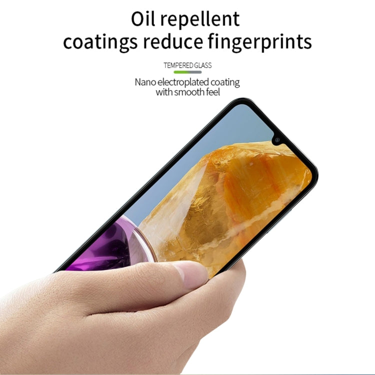 For Samsung Galaxy M15 / F15 MOFI 9H 3D Explosion-proof Curved Screen Tempered Glass Film(Black)