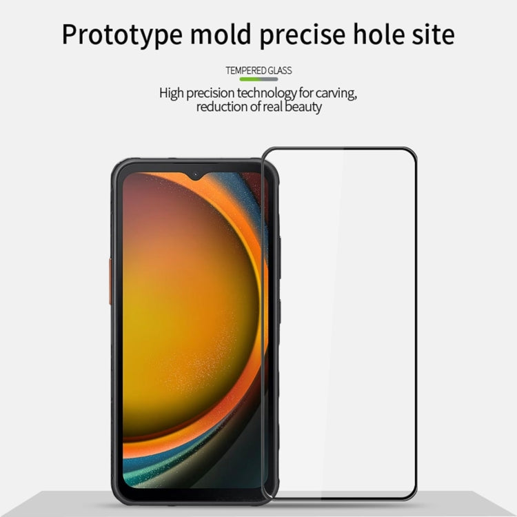 For Samsung Galaxy Xcover 7 MOFI 9H 3D Explosion-proof Curved Screen Tempered Glass Film(Black)