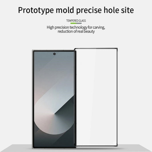 For Samsung Galaxy Z Fold6 MOFI 9H 3D Explosion-proof Curved Screen Tempered Glass Film(Black)