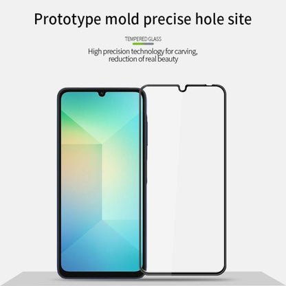 For Samsung Galaxy A06 / A16 5G MOFI 9H 3D Explosion-proof Curved Screen Tempered Glass Film(Black)
