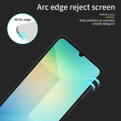 For Samsung Galaxy A06 / A16 5G MOFI 9H 3D Explosion-proof Curved Screen Tempered Glass Film(Black)