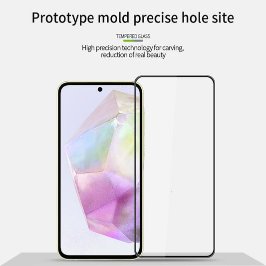 For Samsung Galaxy A36 / A56 MOFI 9H 3D Explosion-proof Curved Screen Tempered Glass Film(Black)