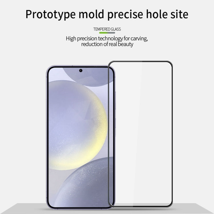 Pour Samsung Galaxy S25 5G MOFI Film de protection d'écran incurvé en verre trempé anti-explosion 9H 3D (noir)