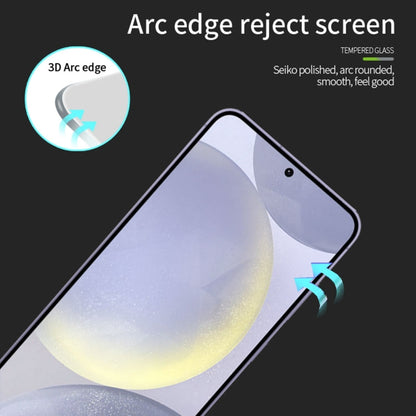 Pour Samsung Galaxy S25 5G MOFI Film de protection d'écran incurvé en verre trempé anti-explosion 9H 3D (noir)