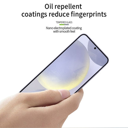 Pour Samsung Galaxy S25 5G MOFI Film de protection d'écran incurvé en verre trempé anti-explosion 9H 3D (noir)